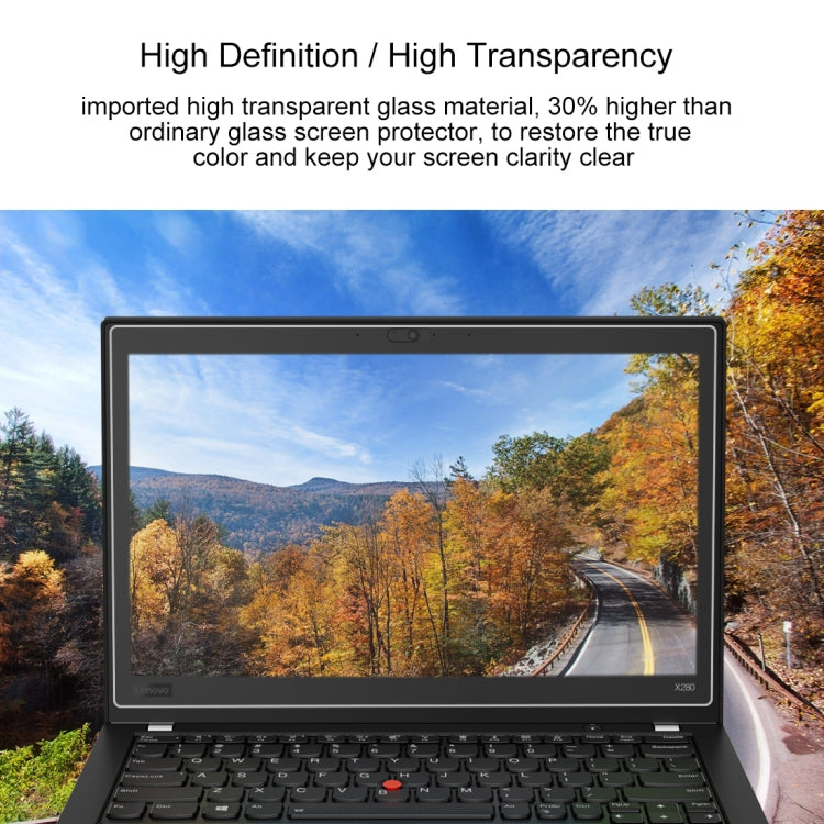 0.4mm 9H Surface Hardness Full Screen Tempered Glass Film for Lenovo ThinkPad X280 12.5 inch, Lenovo X280