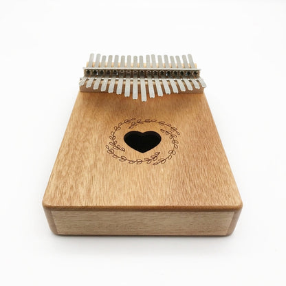 17 Tone Mahogany Wood Thumb Piano Kalimba, Wood Thumb Piano