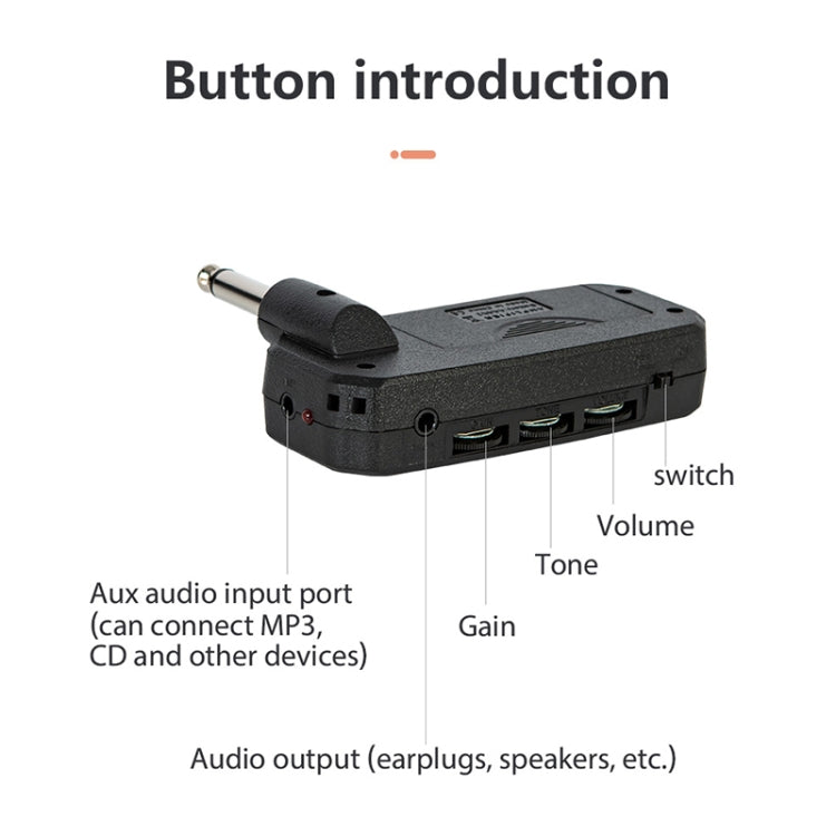 JOYO JA-03 Acoustic Guitar Mini Portable Electric Guitar Effector, Acoustic Guitar