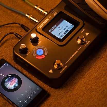 JOYO GEM-BOX2 Multifunctional Integrated Electric Acoustic Guitar Effector with Pedal and Drum Machine, GEM-BOX2