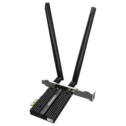COMFAST CF-AX181 PRO 3000Mbps Tri-band + Bluetooth 5.2 Wireless WiFi6E PCI-E Network Card with Heat Sink, CF-AX181 PRO