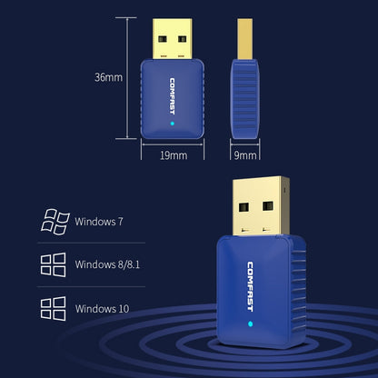 COMFAST CF-726B 650Mbps Dual-band Bluetooth Wifi USB Network Adapter Receiver, CF-726B