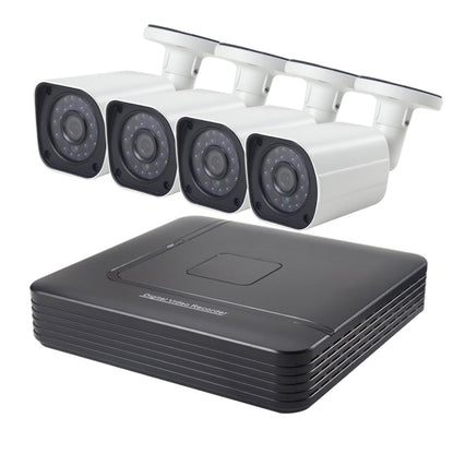 A4B6 4Ch Bullet IP Camera NVR Kit, Support Night Vision / Motion Detection, IR Distance: 15m, A4B6/Kit 720P 1.0MP, A4B6/Kit 960P 1.3MP, A4B6/Kit 1080P 2.0MP