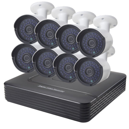A8B2 8Ch Bullet IP Camera NVR Kit, Support Night Vision / Motion Detection, IR Distance: 20m, A8B2/Kit 720P 1.0MP, A8B2/Kit 960P 1.3MP, A8B2/Kit 1080P 2.0MP
