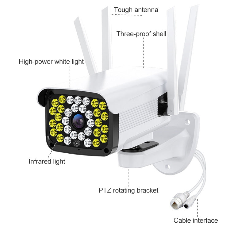 Difang DF-36Q Outdoor HD Surveillance IP Camera, Support Voice Intercom & Night Vision & Human Figure Detection & TF Card, WiFi + HD PTZ Rotation + Power-off Endurance, EU Plug, WiFi + HD PTZ Rotation + Power-off Endurance
