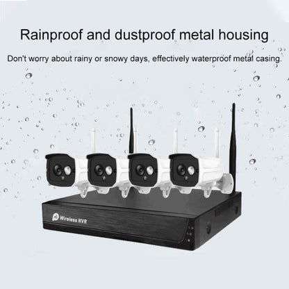 H105 720P 4-ways Wiring-free Wireless Camera NVR Kit, 720P 4-ways
