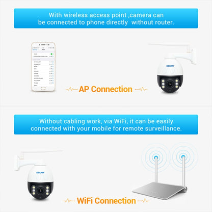 ESCAM Q5068 H.265 5MP Pan / Tilt / 4X Zoom WiFi Waterproof IP Camera, Support ONVIF Two Way Talk & Night Vision, AU Plug, UK Plug, US Plug, EU Plug, AU Plug