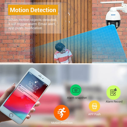 ESCAM Q5068 H.265 5MP Pan / Tilt / 4X Zoom WiFi Waterproof IP Camera, Support ONVIF Two Way Talk & Night Vision, AU Plug, UK Plug, US Plug, EU Plug, AU Plug