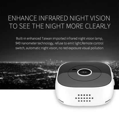 H9 Mini HD 1280 x 720P 120 Degree Wide Angle Wearable Smart Wireless WiFi Surveillance Camera, H9 Black
