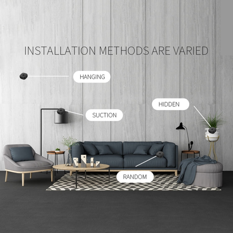 H9 Mini HD 1280 x 720P 120 Degree Wide Angle Wearable Smart Wireless WiFi Surveillance Camera, H9 Black