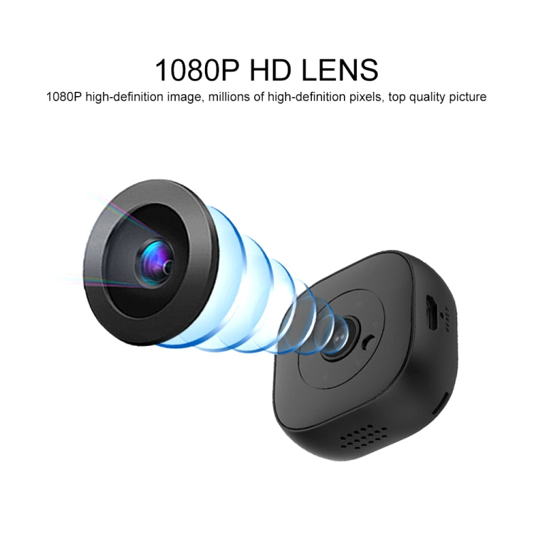 H9 Mini HD 1280 x 720P 120 Degree Wide Angle Wearable Smart Wireless WiFi Surveillance Camera, H9 Black