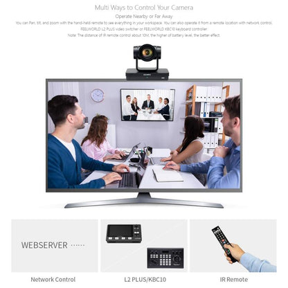 FEELWORLD UHD4K12X 4K PTZ Camera 12X Optical Zoom, Auto Focus SDI HDMI USB IP Remote Control, UHD4K12X