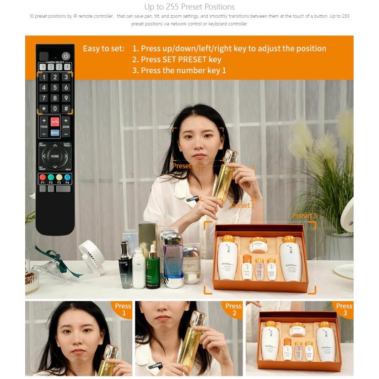 FEELWORLD UHD4K12X 4K PTZ Camera 12X Optical Zoom, Auto Focus SDI HDMI USB IP Remote Control, UHD4K12X