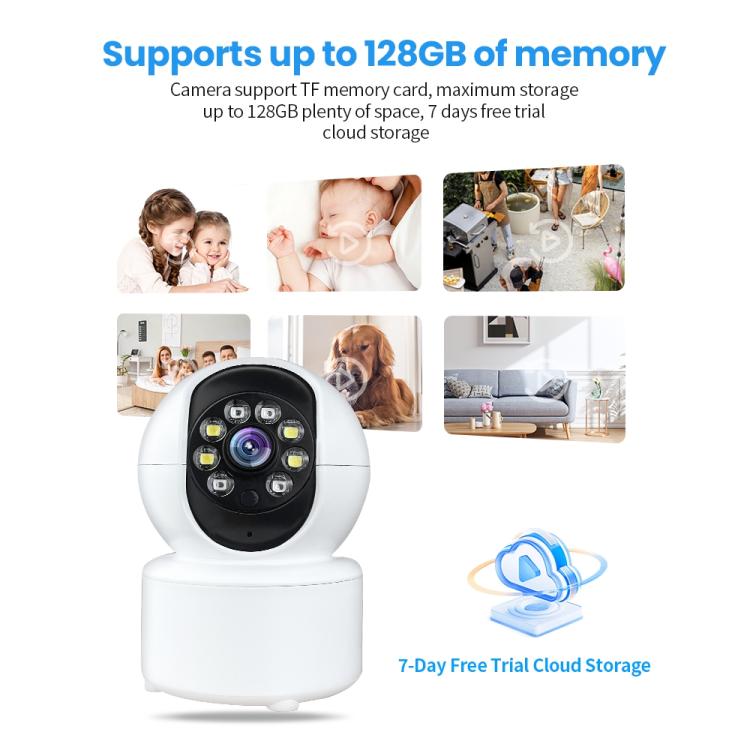 A10 Mini 360 PTZ WiFi Surveillance Camera Smart Home IP Camera  Night Vision Baby Monitor, A10