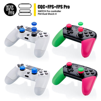 Left + Right Gamepad Rocker Cap Button Cover for NS Pro / PS4, For NS Pro / PS4(Green+Red), For NS Pro / PS4(Black)