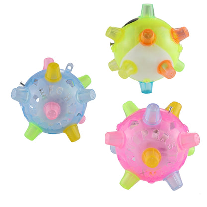 3 PCS Funny Flashing Bouncing Ball LED Light Dancing Music Ball Toys, Random Color Delivery, Dancing Ball