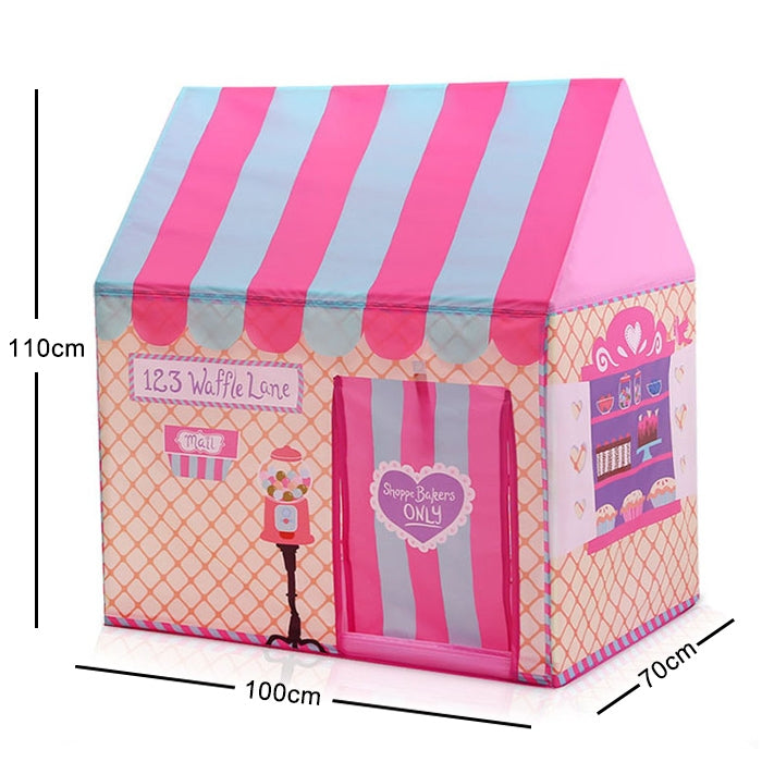 Household Children Printing Play Tent Small Game House with Mat, with Mat (Black White), with Mat (Pink), with Mat (Light Pink)