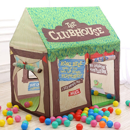 Household Children Printing Play Tent Small Game House, with 50 Ocean Balls, with 50 Ocean Balls (Green), with 50 Ocean Balls (Light Pink), with 50 Ocean Balls (Black White), with 50 Ocean Balls (Pink)