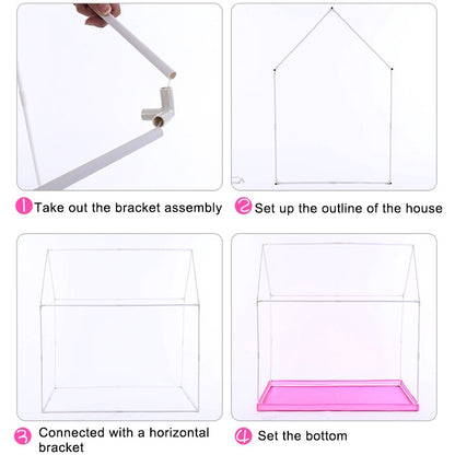 Household Children Printing Play Tent Small Game House, with 50 Ocean Balls, with 50 Ocean Balls (Green), with 50 Ocean Balls (Light Pink), with 50 Ocean Balls (Black White), with 50 Ocean Balls (Pink)