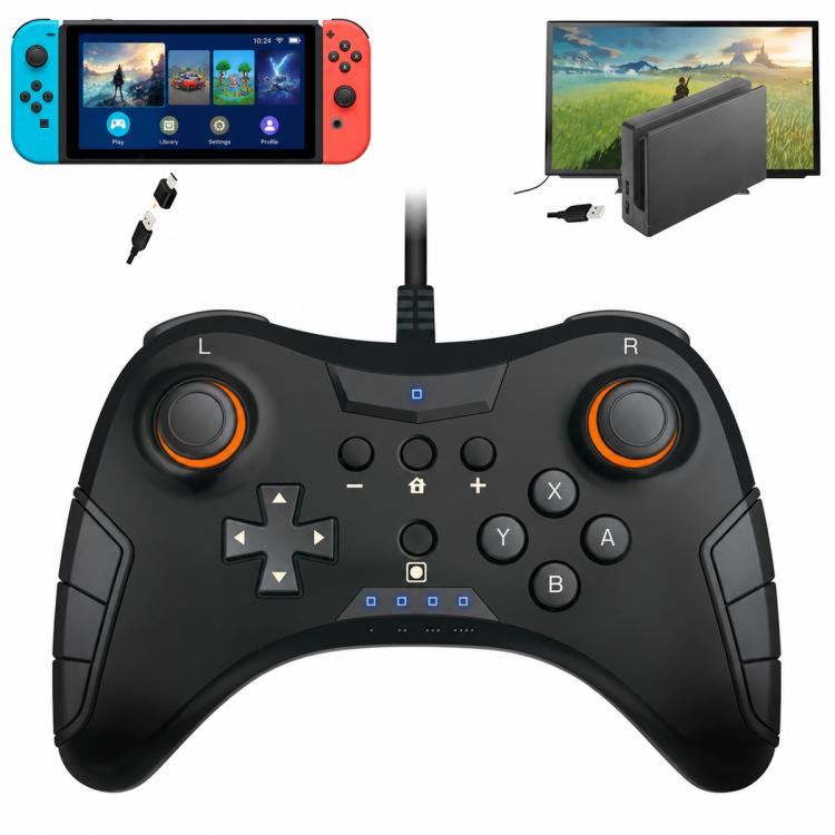 TNS-901 2 In 1 Wired Game Handle Controller for Nintendo Switch Pro, TNS-901 For Nintendo Switch Pro