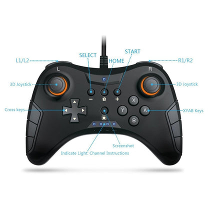 TNS-901 2 In 1 Wired Game Handle Controller for Nintendo Switch Pro, TNS-901 For Nintendo Switch Pro