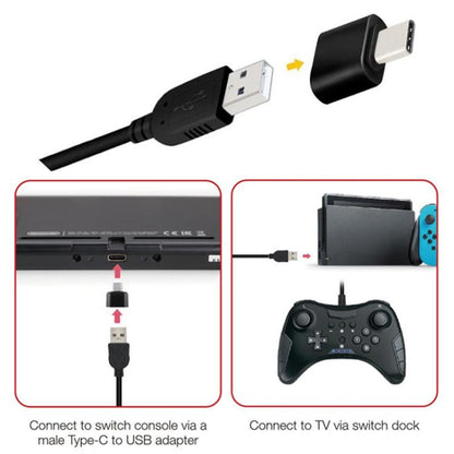 TNS-901 2 In 1 Wired Game Handle Controller for Nintendo Switch Pro, TNS-901 For Nintendo Switch Pro