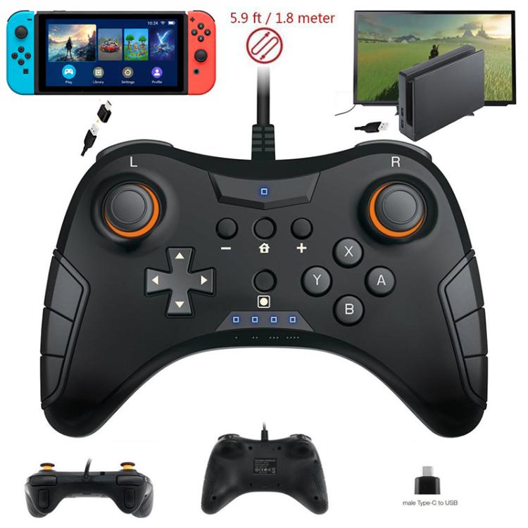 TNS-901 2 In 1 Wired Game Handle Controller for Nintendo Switch Pro, TNS-901 For Nintendo Switch Pro