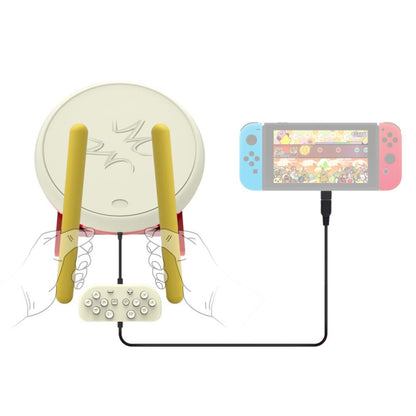 DOBE TNS-1867 Video Game Drum Sticks Controller Taiko Drum Kits for Nintendo Switch, For Nintendo Switch