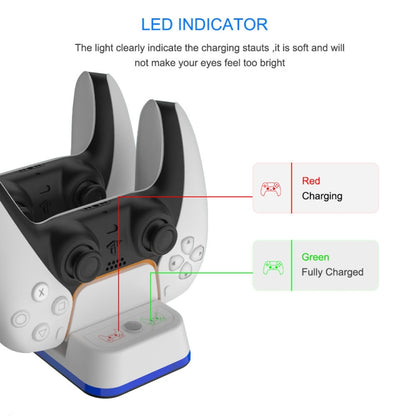 JYS P5116 Wireless Handle Dual Charging Station with Indicator Light For PS5, JYS P5116