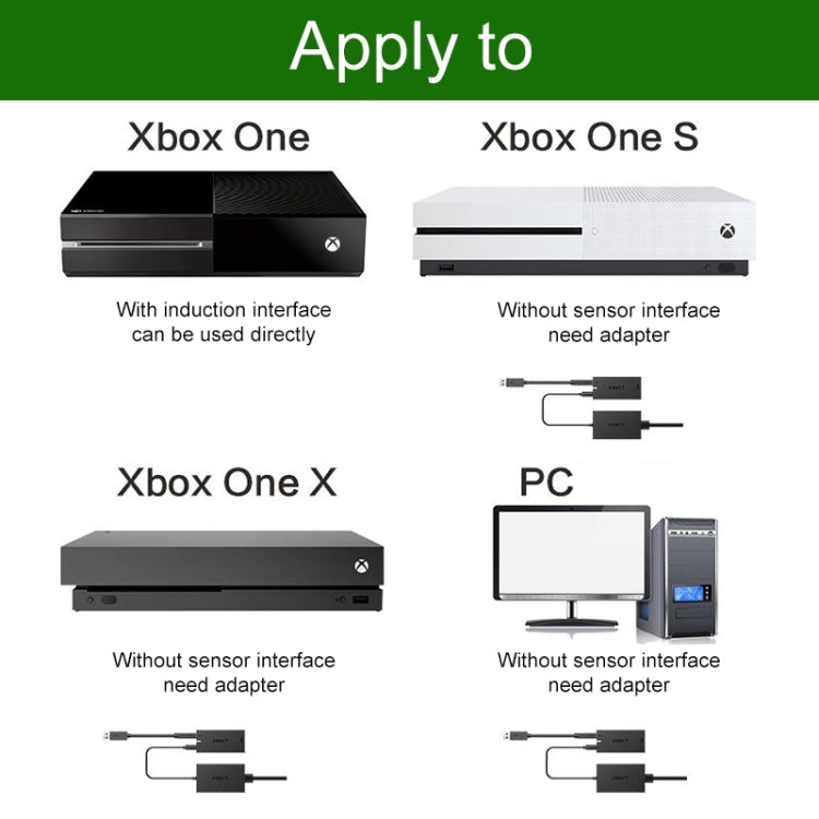 Kinect 2.0 AC Adapter Power Supply For Windows PC / Xbox One S / X, US Plug, For Windows PC / Xbox One S / X
