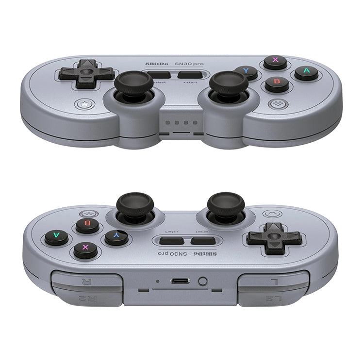 八位堂 SN30 Pro 蓝牙游戏手柄霍尔版 适用于Switch / Steam / PC / 安卓（灰色）, SN30 Pro(Grey)