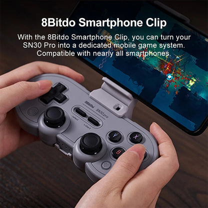 八位堂 SN30 Pro 蓝牙游戏手柄霍尔版 适用于Switch / Steam / PC / 安卓（灰色）, SN30 Pro(Grey)