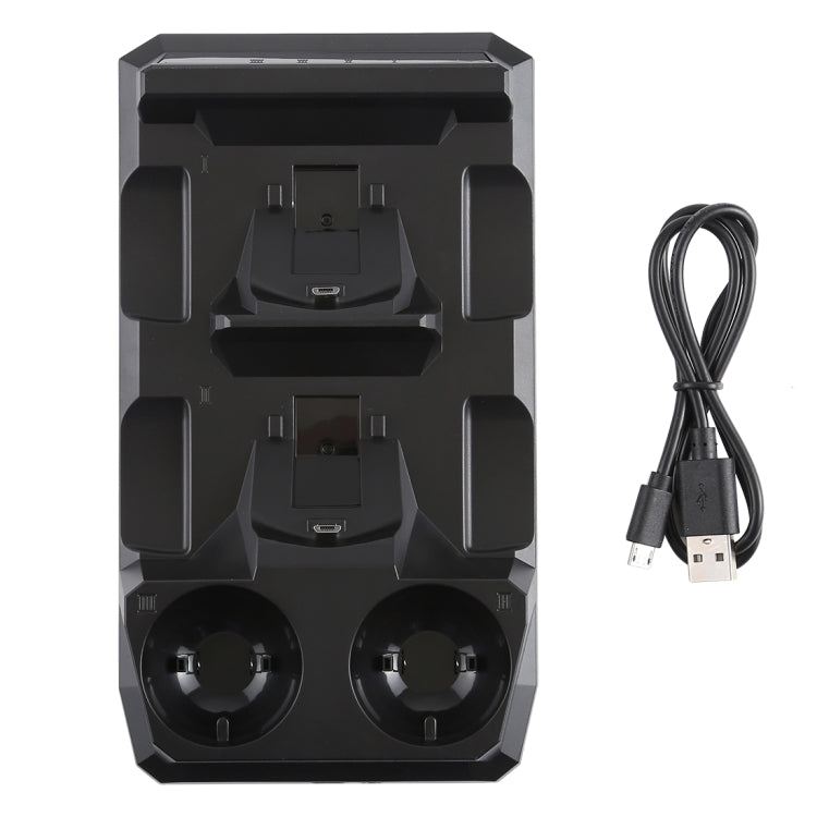 4 in 1 Charger USB Charging Dock Station Stand with LED Indicator for Playstation PS4 Controller & PS Move Controller, For PS4 & PS Move