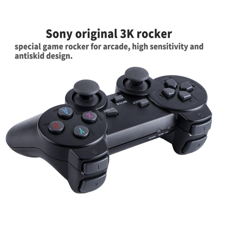 PS3000 64GB 4K Retro Game Stick with 2 Wireless Gamepads 10000+ Games Pre-installed, 64GB