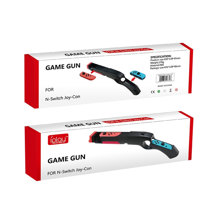 iplay HBS-122 Shooting Game Gun Handle Holder for Nintendo Switch Joy-Con, HBS-122