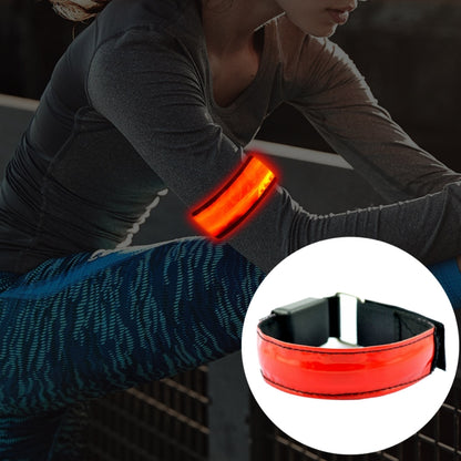 LED Flash Safety Reflective Nylon Light Battery Sports Wrist Belt, Battery Red, Battery Yellow, Battery Green, Battery Blue