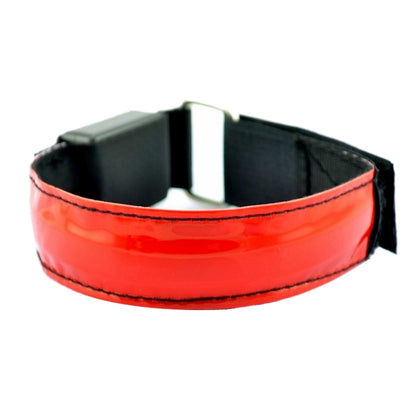LED Flash Safety Reflective Nylon Light Battery Sports Wrist Belt, Battery Red, Battery Yellow, Battery Green, Battery Blue