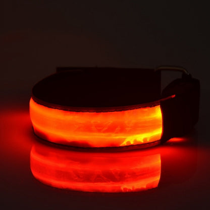 LED Flash Safety Reflective Nylon Light Battery Sports Wrist Belt, Battery Red, Battery Yellow, Battery Green, Battery Blue