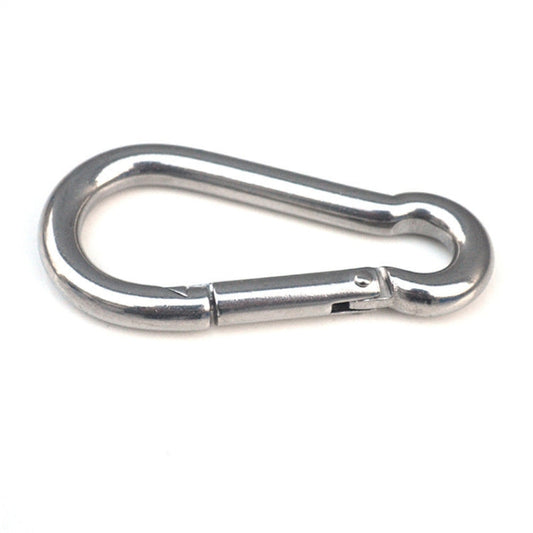 M10 Stainless Steel Carabiner Spring Hook Multi-tool Mountaineering Buckle Lock Camping Hook Rope, Inner Diameter: 9.74mm, M10
