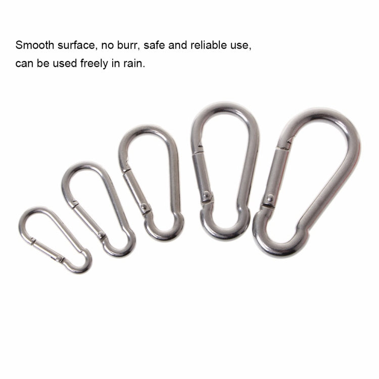 M10 Stainless Steel Carabiner Spring Hook Multi-tool Mountaineering Buckle Lock Camping Hook Rope, Inner Diameter: 9.74mm, M10