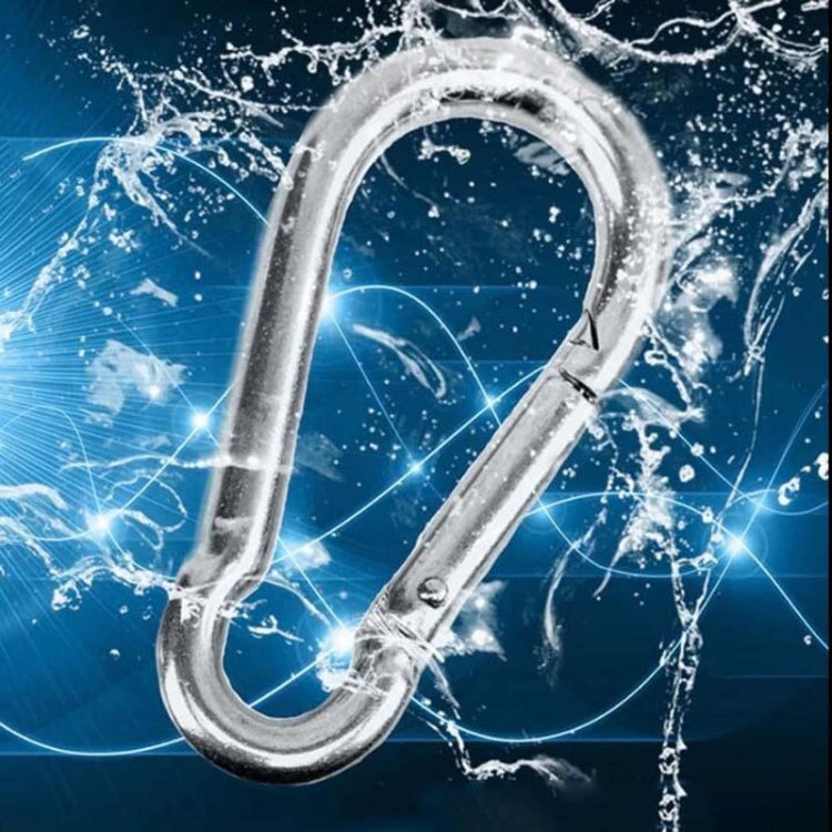 M10 Stainless Steel Carabiner Spring Hook Multi-tool Mountaineering Buckle Lock Camping Hook Rope, Inner Diameter: 9.74mm, M10