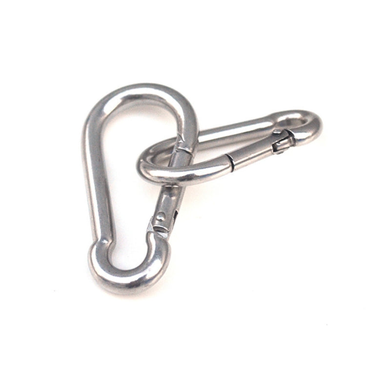 M8 Stainless Steel Carabiner Spring Hook Multi-tool Mountaineering Buckle Lock Camping Hook Rope, Inner Diameter: 7.82mm, M8