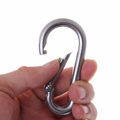 M8 Stainless Steel Carabiner Spring Hook Multi-tool Mountaineering Buckle Lock Camping Hook Rope, Inner Diameter: 7.82mm, M8
