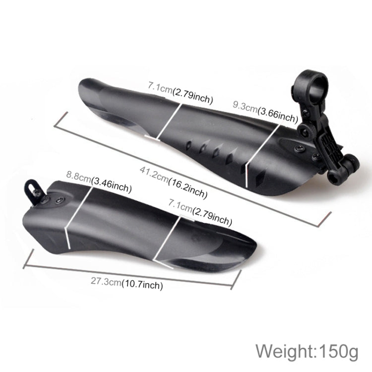 Mountain Road Fits Cycling Creative Mud Guard Dovetail Style Fenders Set for Bike Front And Rear(Black), Dovetail Style Fenders