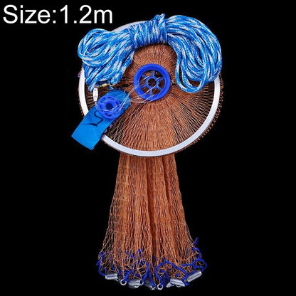 American Easy Throw Cast Net Fishing Mesh Fishing Tackle, 1.2m Tire Cords, 1.2m Monofilament, 1.5m Tire Cords, 1.5m Monofilament