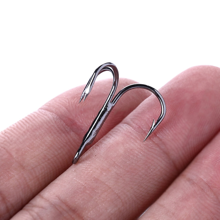 HENGJIA 20 PCS Classic Black High Carbon Steel Fishing Three-jaw Treble Hooks, 10# FH022