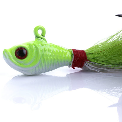 HENGJIA 7cm/25g Tied Wire Fishing Artificial Lures Lead Fish Treble Hooks Baits