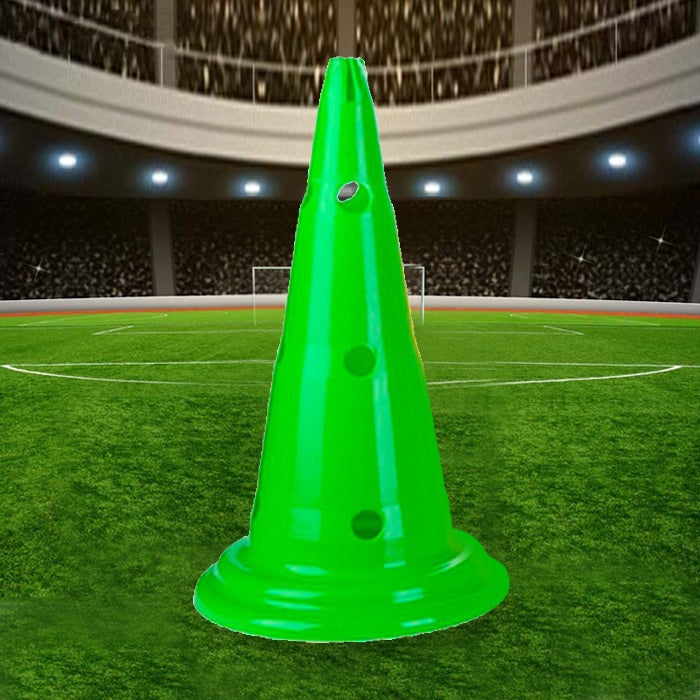 Multi-function Training Perforated Roadblock Round Bottom Sign Barrel, 50 x 30cm Yellow, 50 x 30cm Orange, 50 x 30cm Green, 50 x 30cm Blue, 50 x 30cm Red