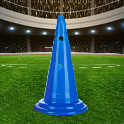 Multi-function Training Perforated Roadblock Round Bottom Sign Barrel, 50 x 30cm Yellow, 50 x 30cm Orange, 50 x 30cm Green, 50 x 30cm Blue, 50 x 30cm Red