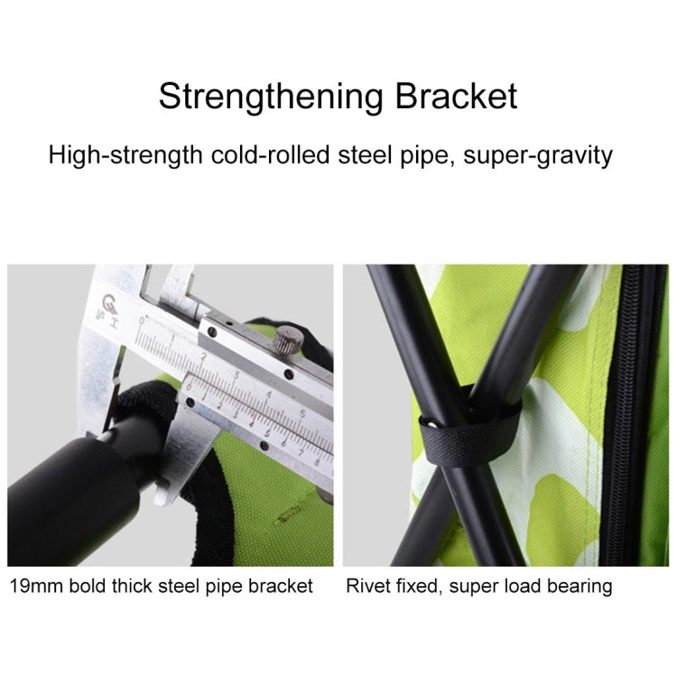 Outdoor Portable Folding Camping Chair Light Fishing Beach Chair Stainless Steel Pipe Folding Chair with Ice Bag, Stainless Steel Folding Chair(Black), Stainless Steel Folding Chair(Green), Stainless Steel Folding Chair(Blue)...